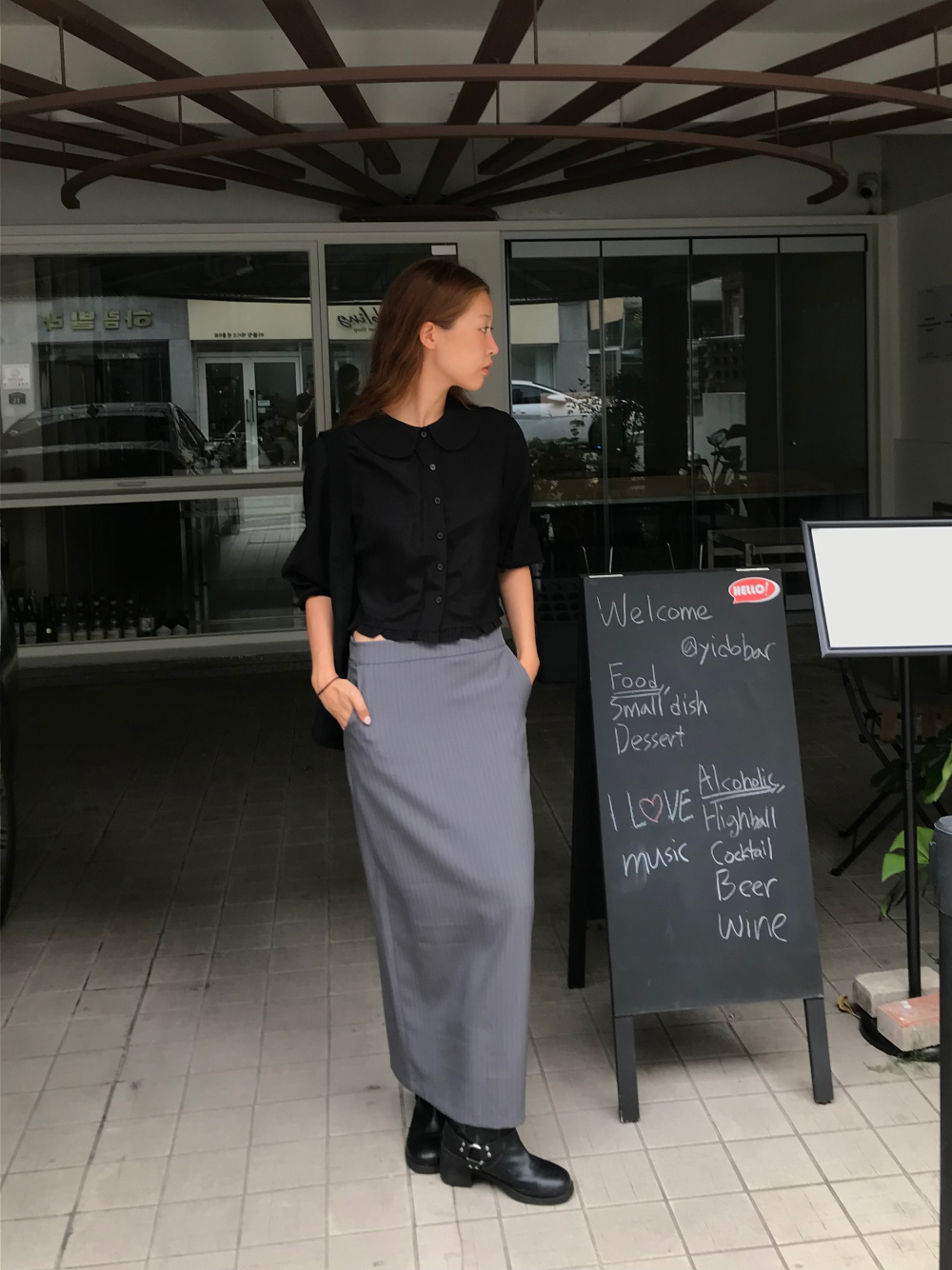 바지 모델 착용 이미지-S1L43