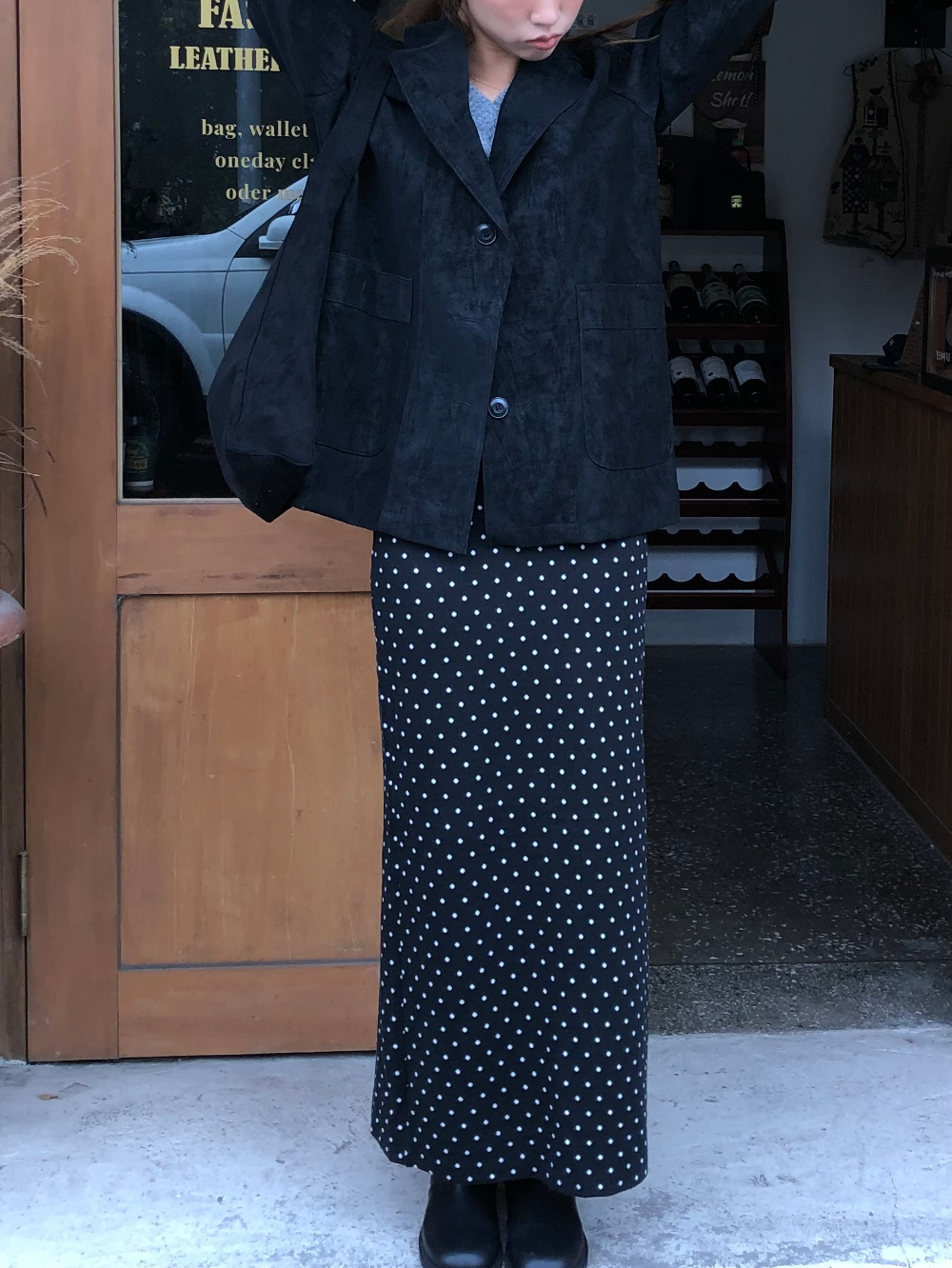 코트 모델 착용 이미지-S1L31