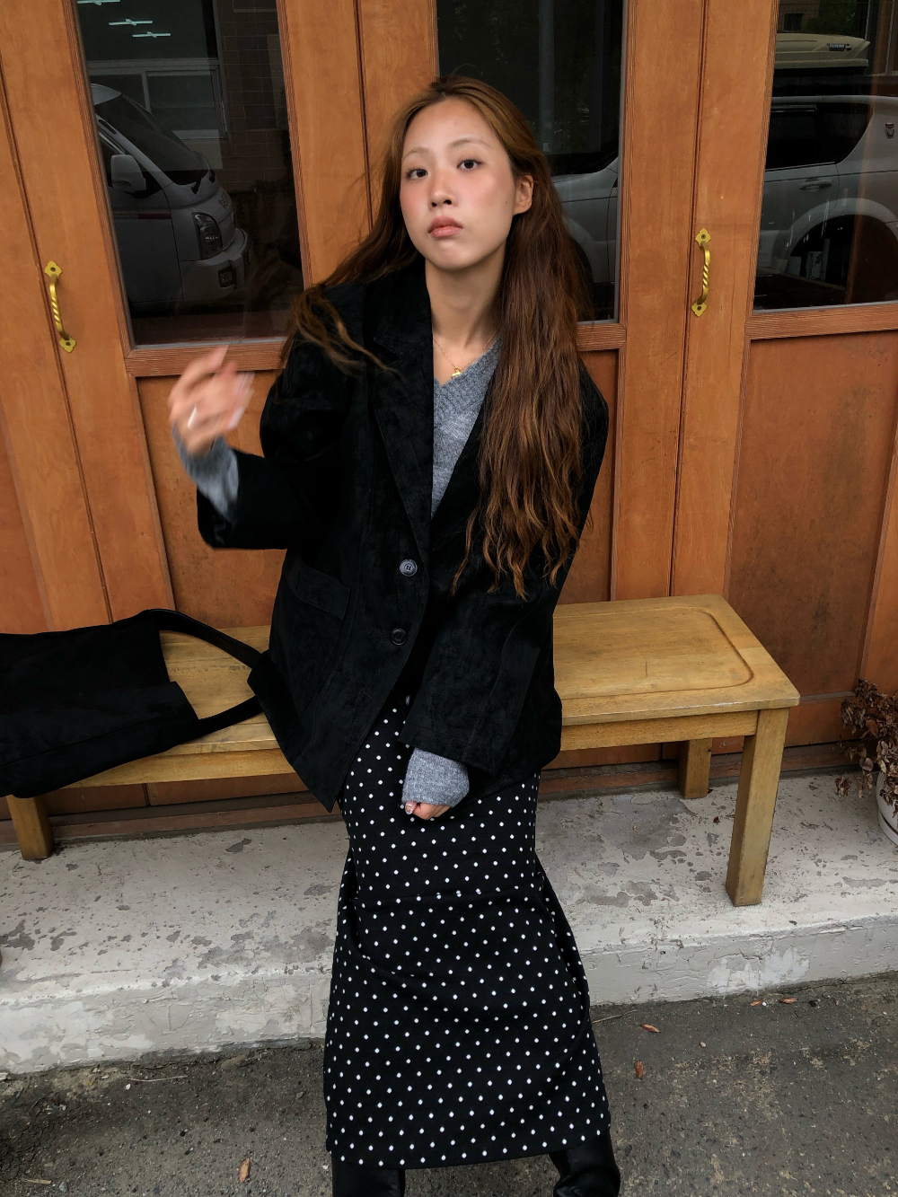 코트 모델 착용 이미지-S1L30