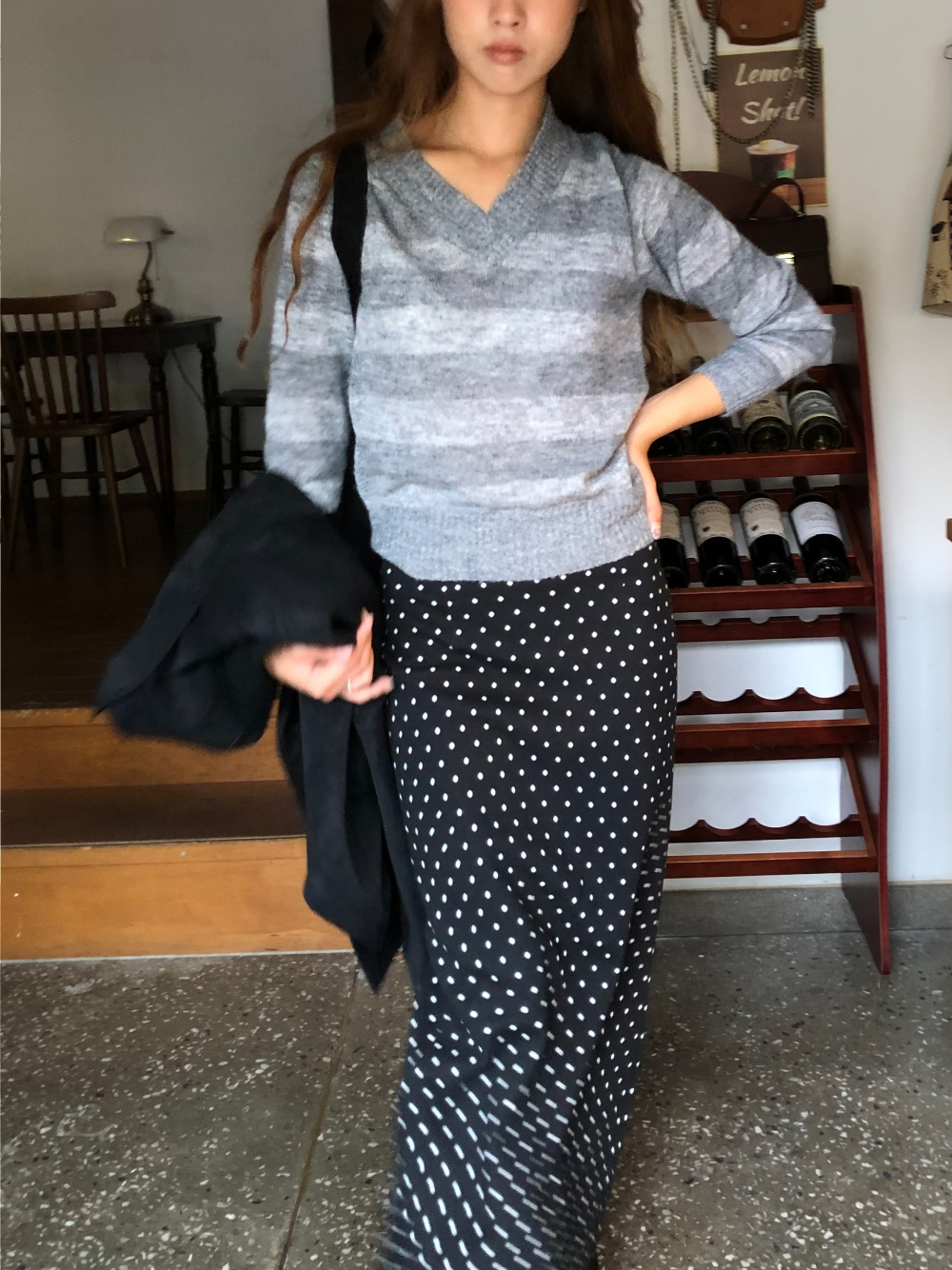 코트 모델 착용 이미지-S1L37