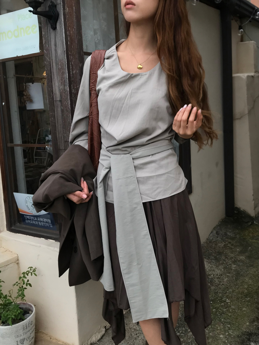 드레스 모델 착용 이미지-S1L55