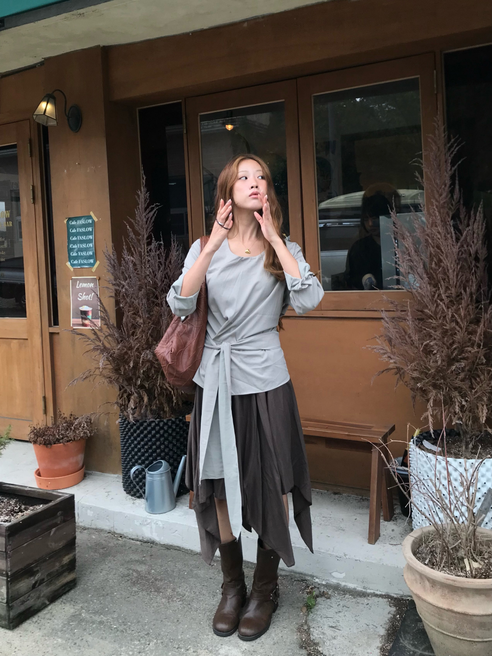 드레스 모델 착용 이미지-S1L57