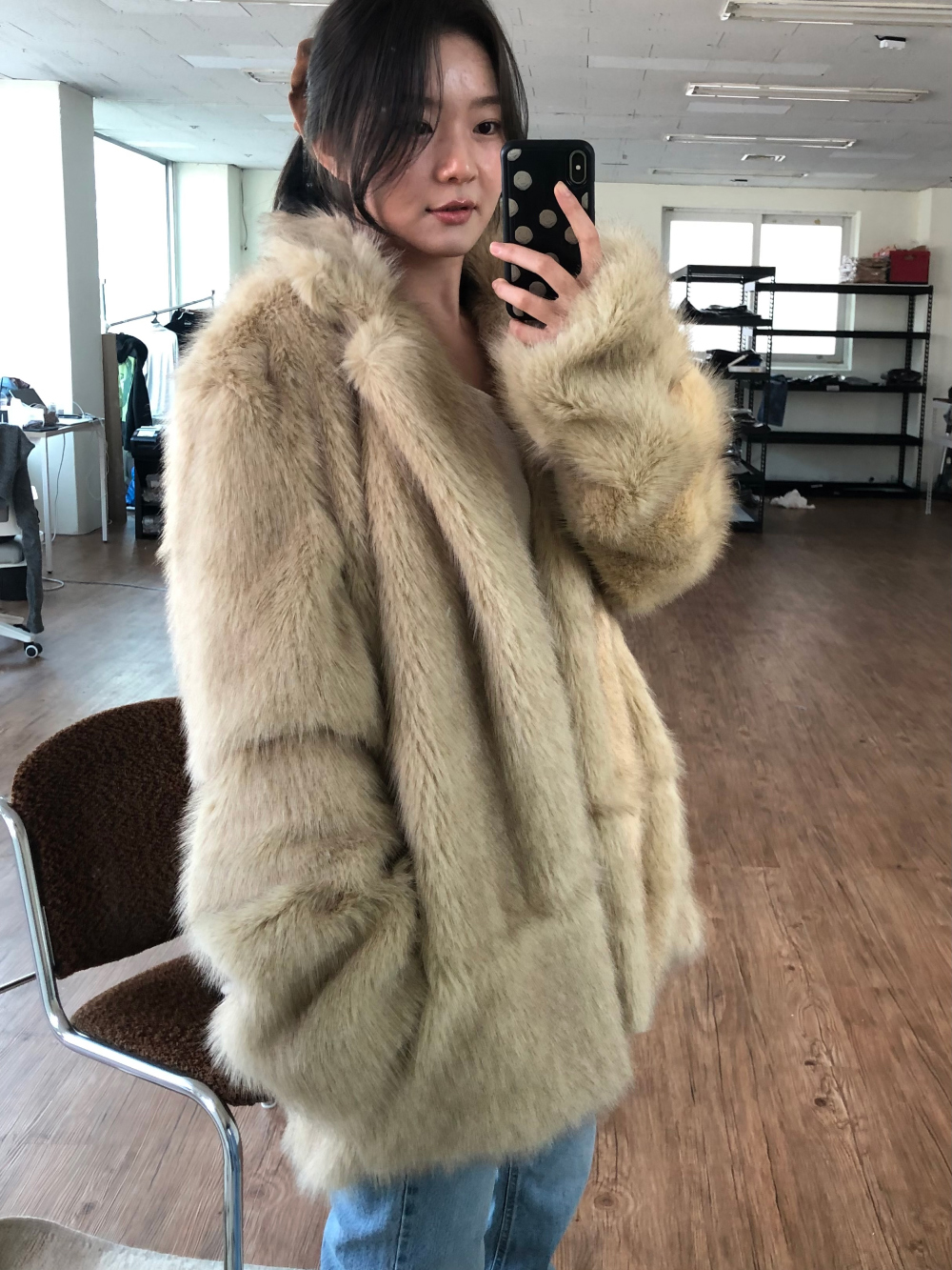 코트 모델 착용 이미지-S1L45