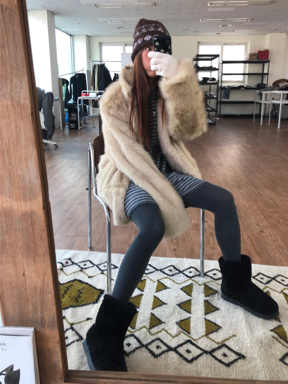 코트 모델 착용 이미지-S1L19