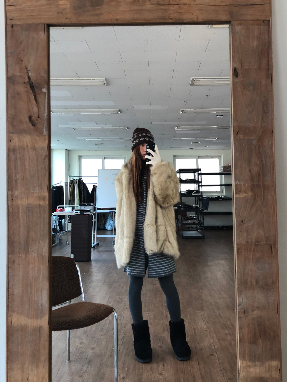 코트 모델 착용 이미지-S1L55