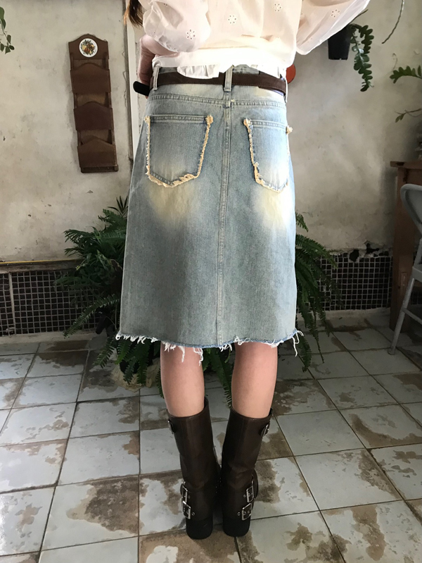 yellow tessel midi skirt 상세 이미지 2