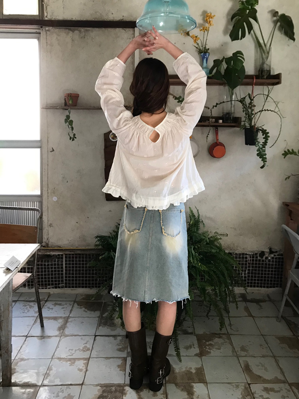 yellow tessel midi skirt 상세 이미지 7