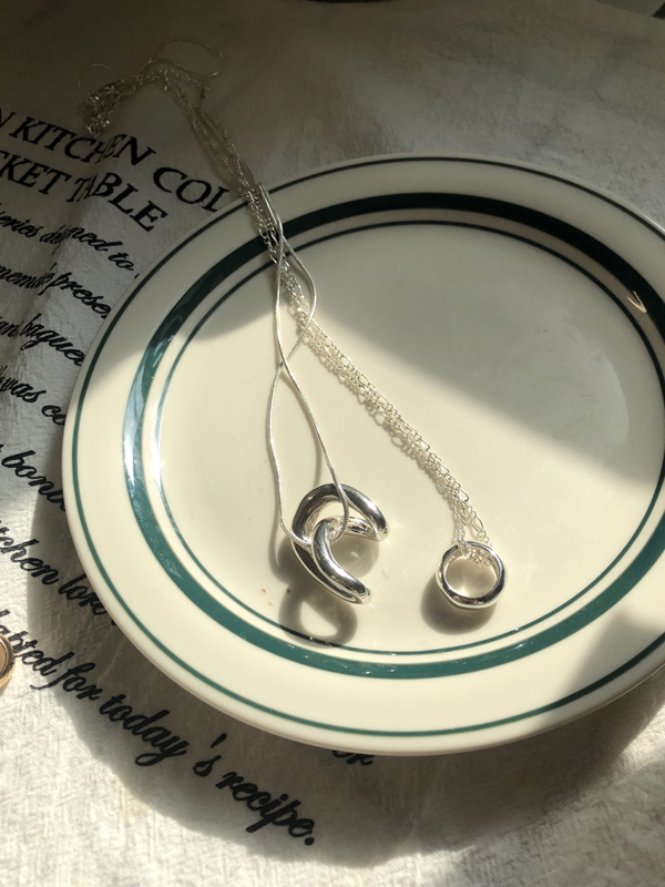(당일발송) lips layered necklace 상세 이미지 2