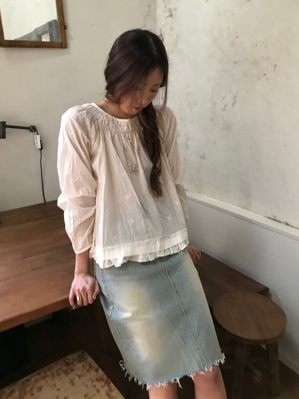 yellow tessel midi skirt 상세 이미지 9