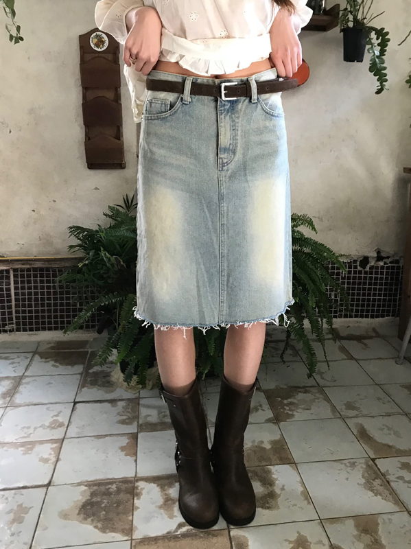 yellow tessel midi skirt 상세 이미지 4