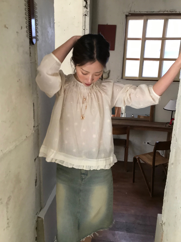 yellow tessel midi skirt 상세 이미지 11