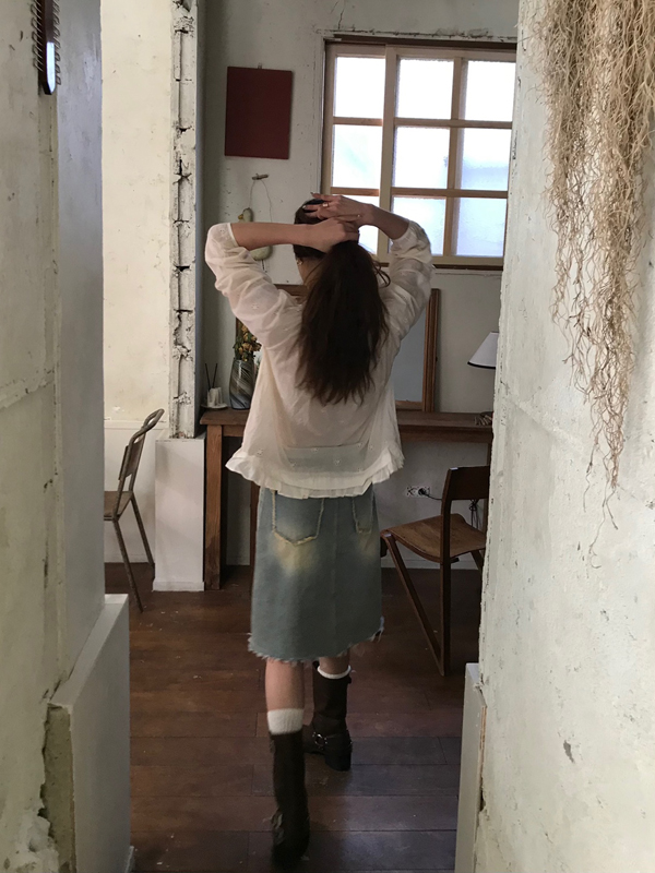 yellow tessel midi skirt 상세 이미지 12