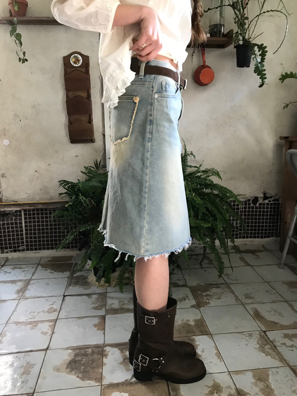 yellow tessel midi skirt 상세 이미지 3