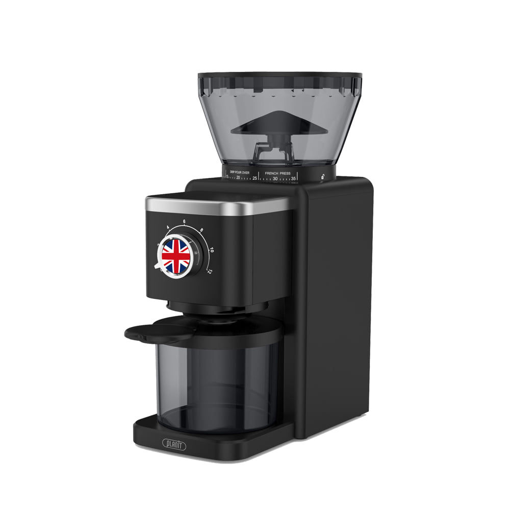 [TIME SALE] 플랜잇 전자동 커피 그라인더 마일스톤 유니온잭 블랙 PGR-B210B