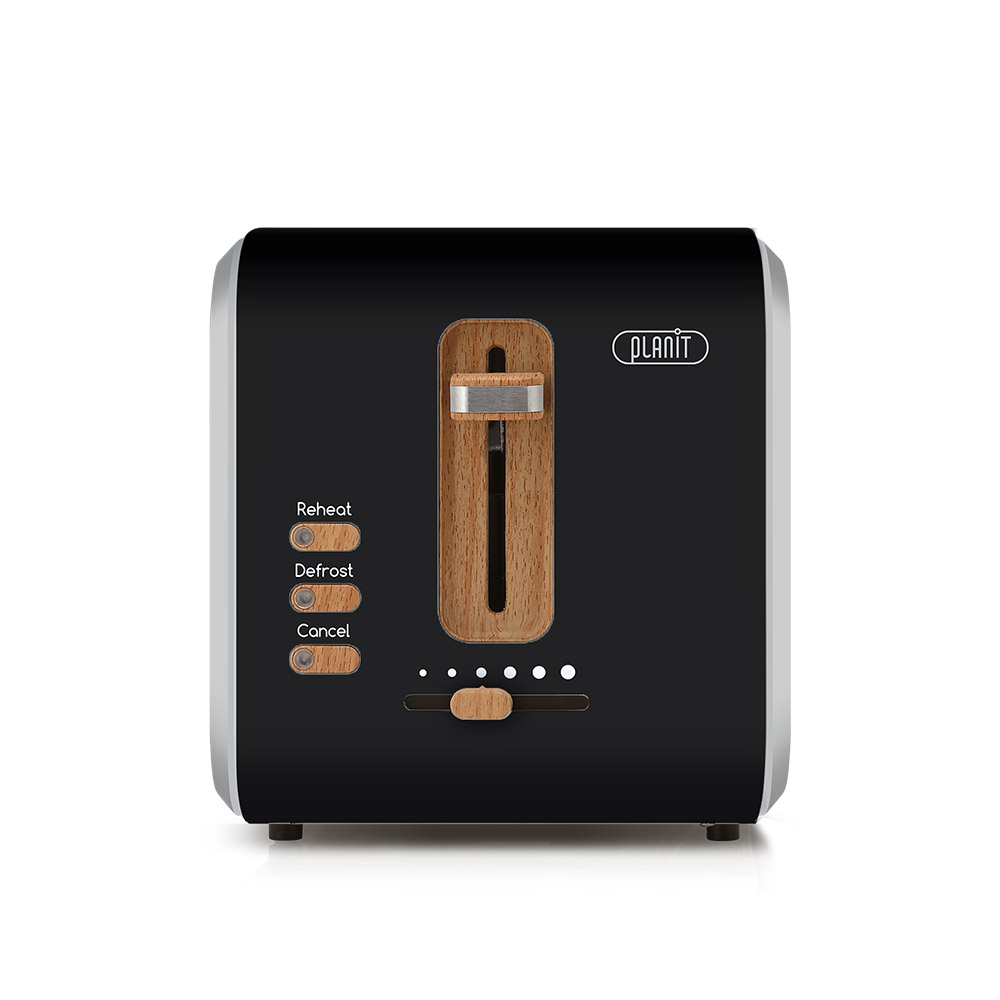 [TIME SALE] 플랜잇 와이드 토스터 팝 블랙 PTM-400B (사은품 토스트백)