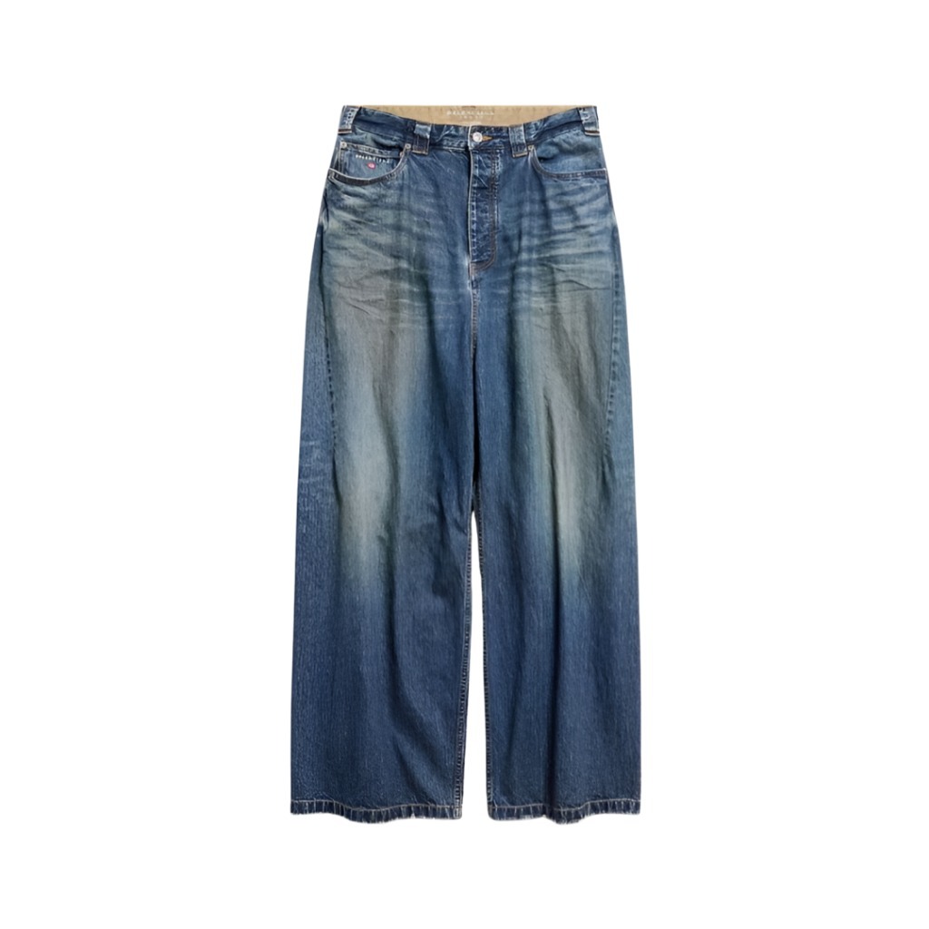 발렌시아가 배기 팬츠 딥 블루 824299TRW624021