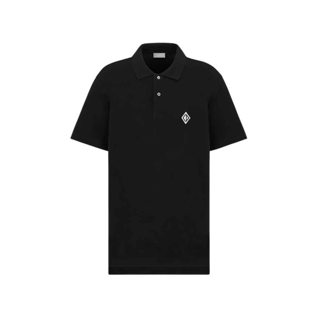 디올 Diamond 폴로 셔츠 블랙 593J801A3009_C900