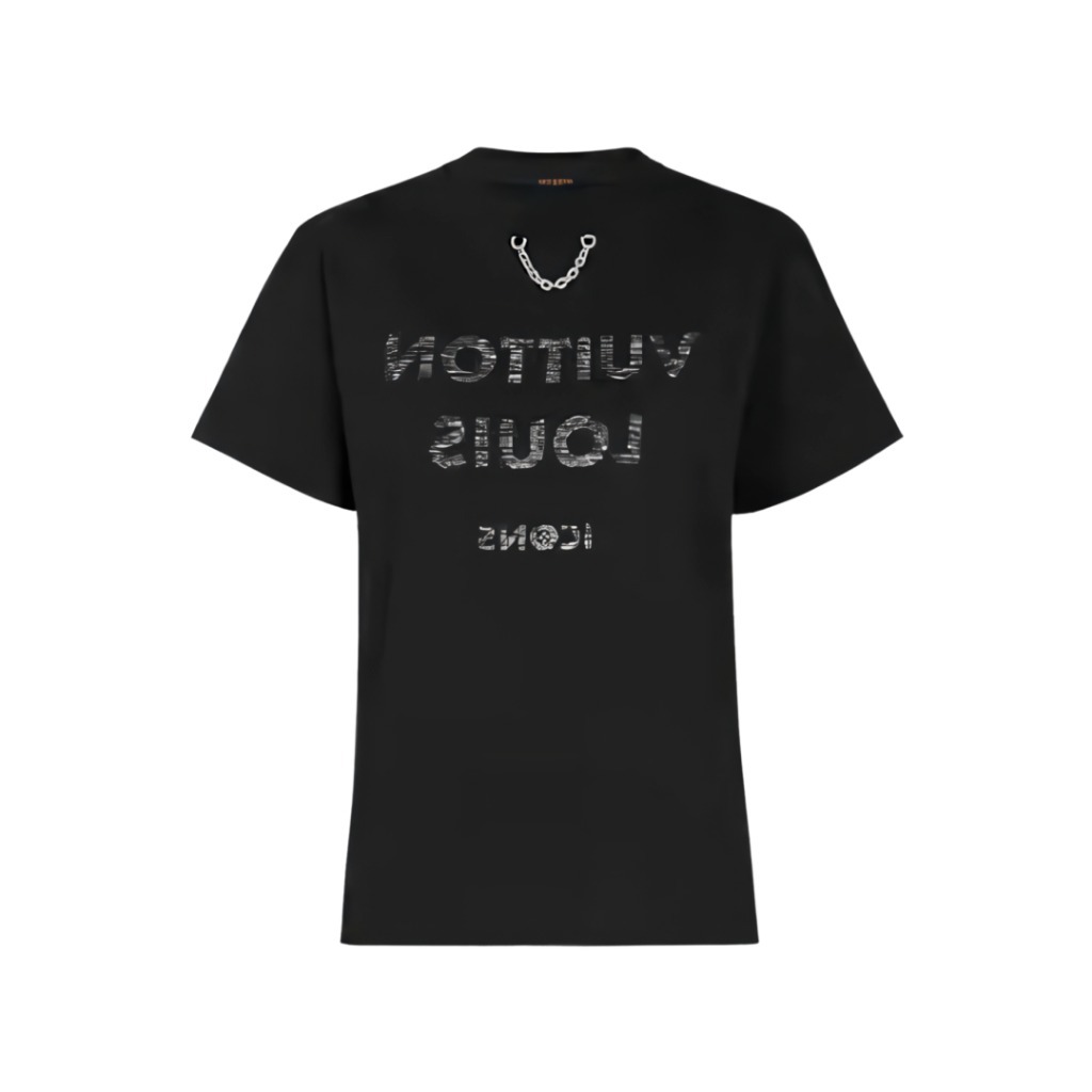 루이비통 프린트 티셔츠 블랙 1A84CK