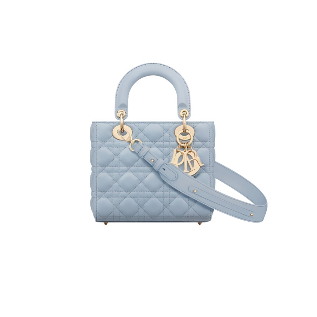 디올 Lady Dior My ABCDior 스몰 백 페일 블루 M0538ONGE_M23B