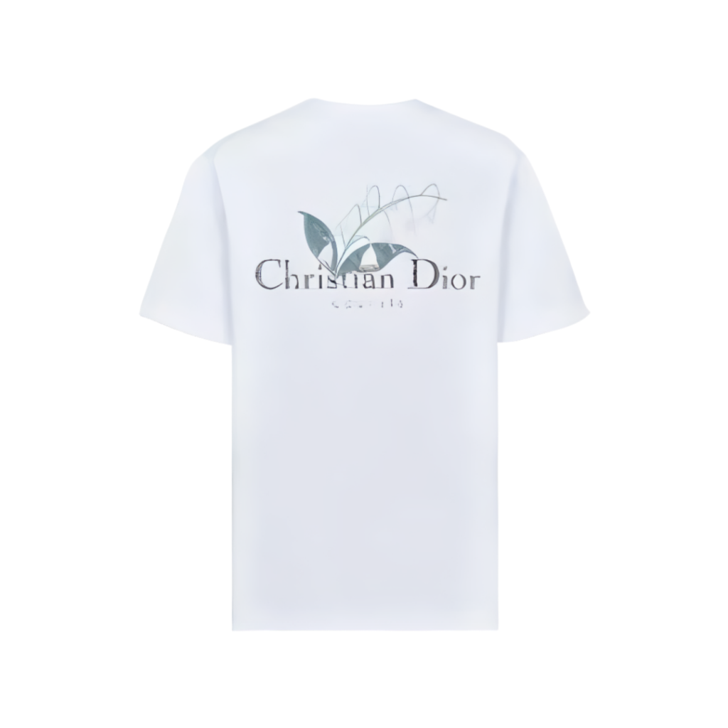 디올 캐주얼 핏 Couture 은방울 꽃 티셔츠 화이트  593J672A0554_C089