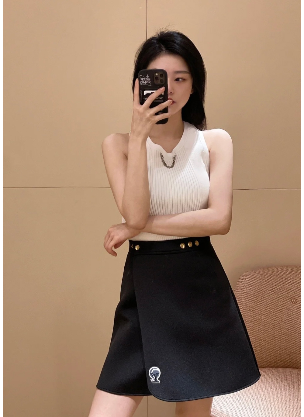 민소매 모델 착용 이미지-S277L6