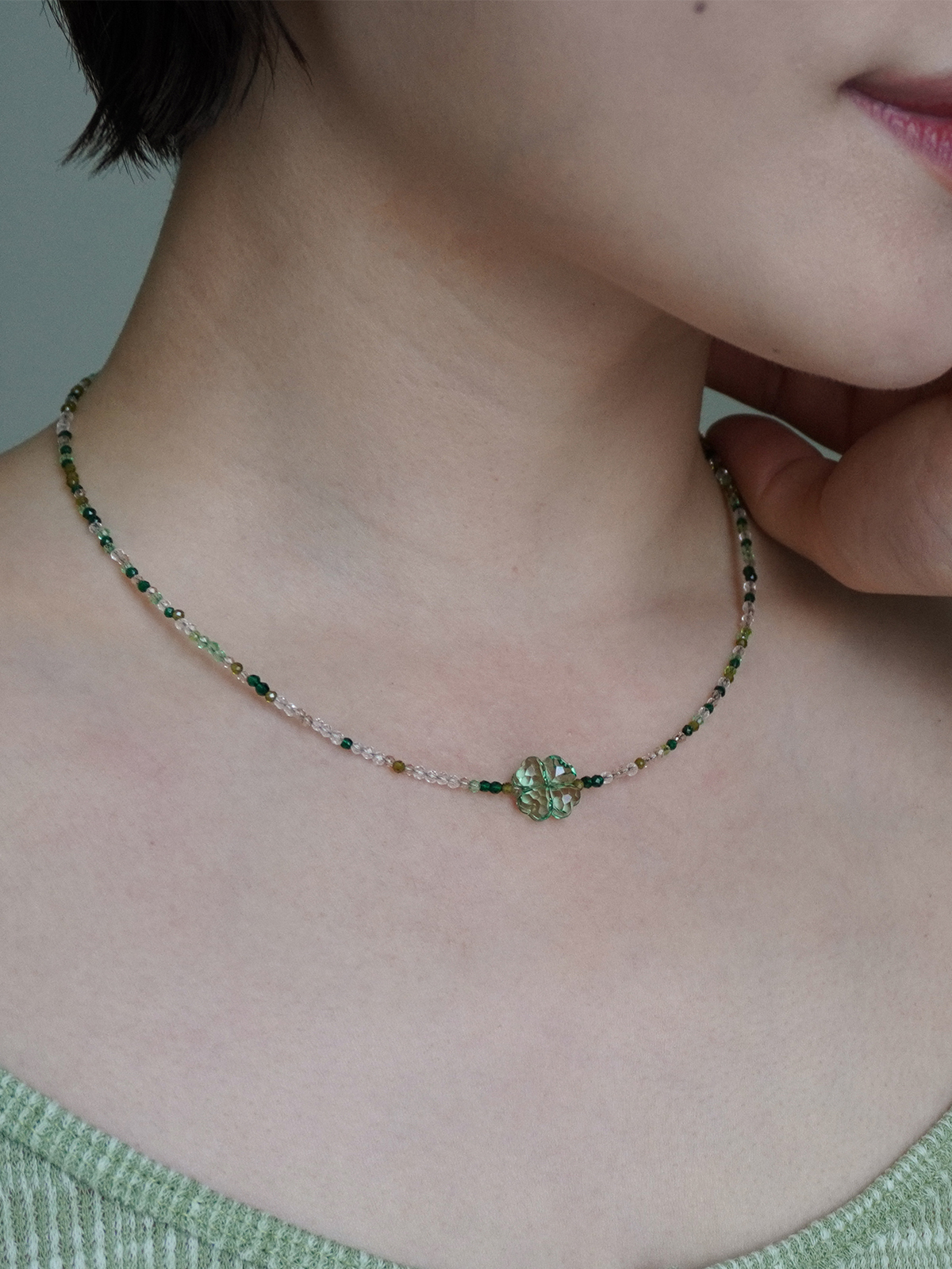 Lucky clover necklace #N048 | 제마드