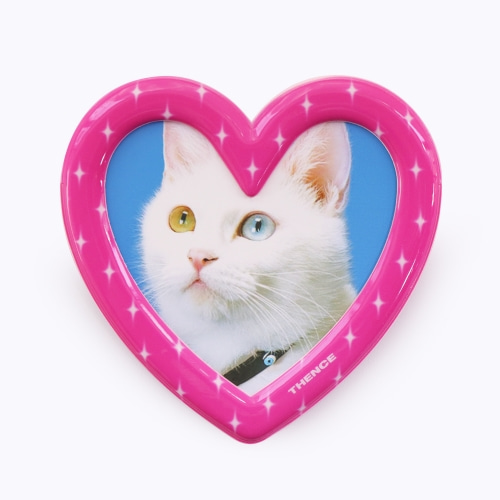 MAGNET STAND PHOTO FRAME_HEART_PINK