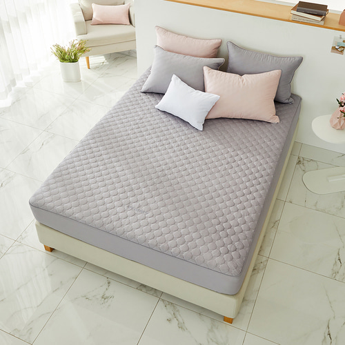 Organic solid matte Bed Mattress Cover SS,Q,K