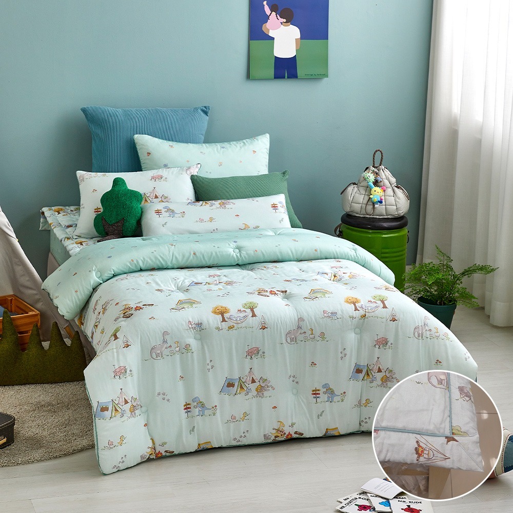 Dino Camp (Modal 100%) Slim Comforter Duvet & Pad Set J,S