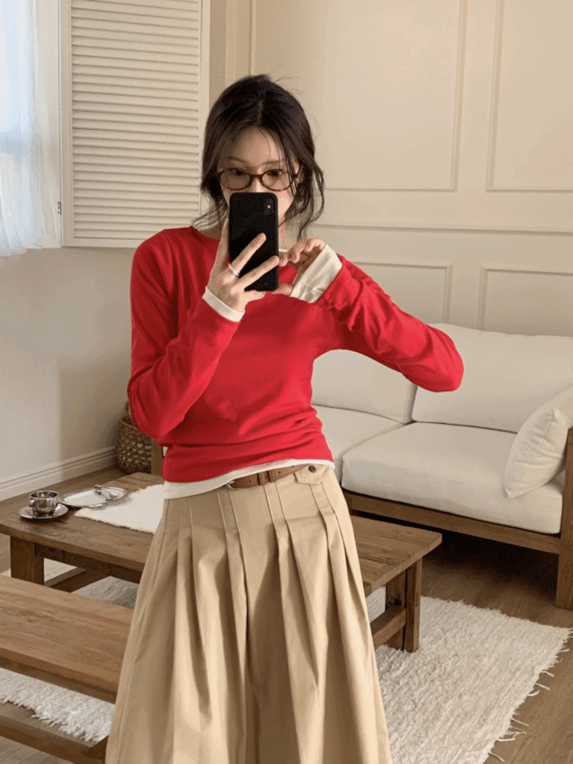 루니 유넥 라운드 티셔츠 (5colors)