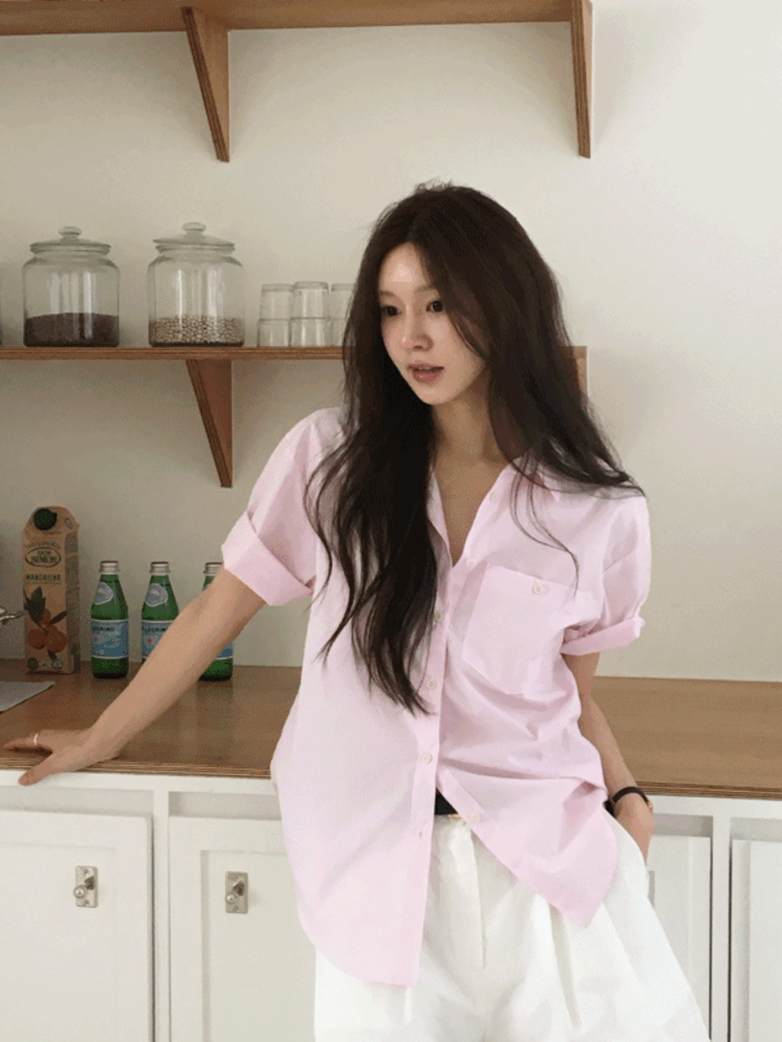 폴린 썸머 하프 셔츠 (3colors)