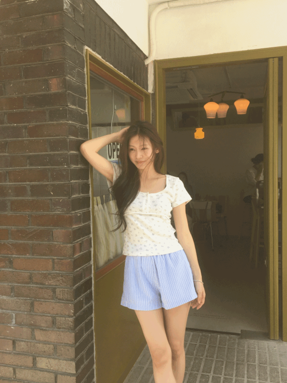 아이딘 스트라이프 숏팬츠 (2colors)