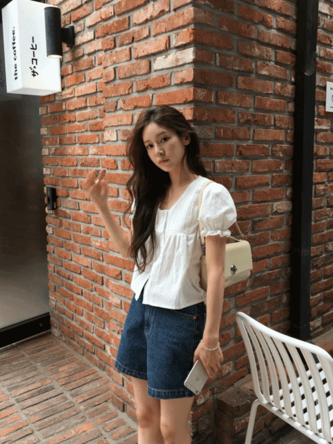히넨 레이스 블라우스 (2colors)