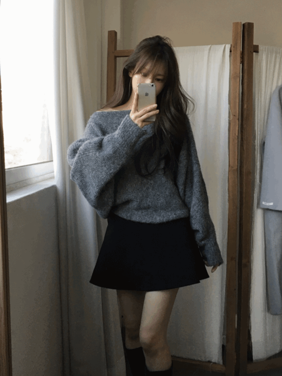 소브아 기모 미니 스커트 (2colors)