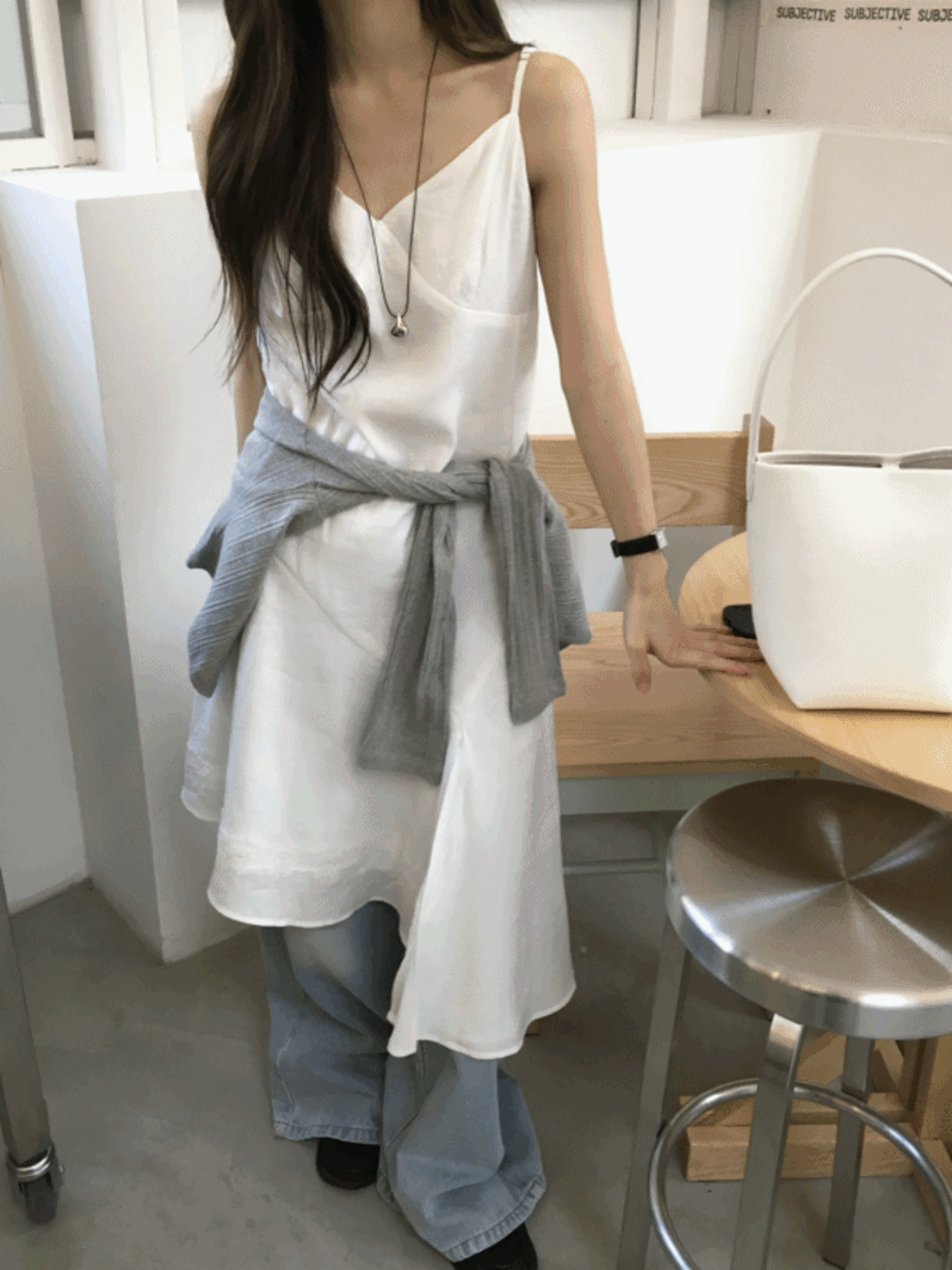 실리아 롱 슬립 원피스 (2colors)