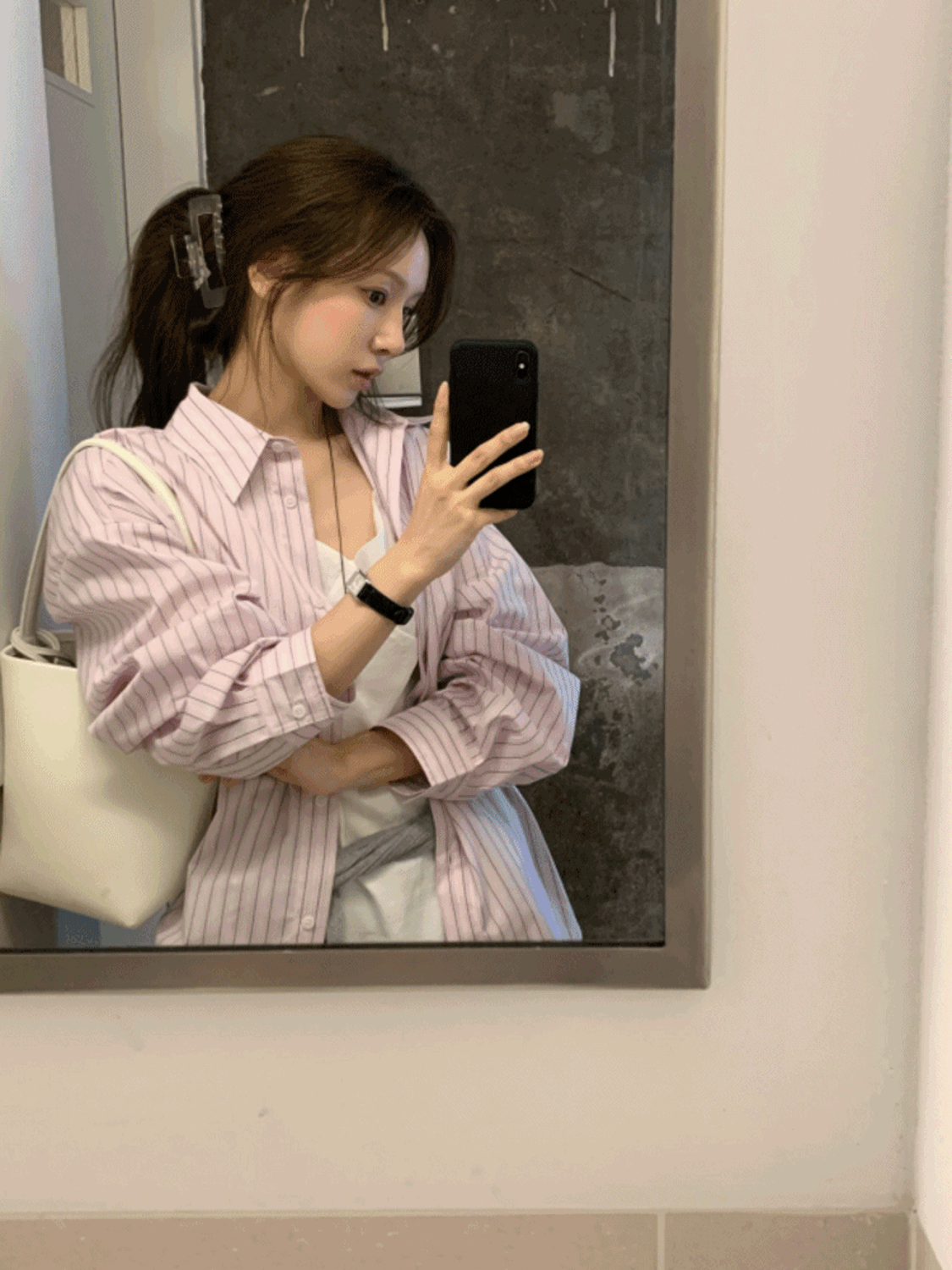 로제 스트라이프 셔츠 (2colors)