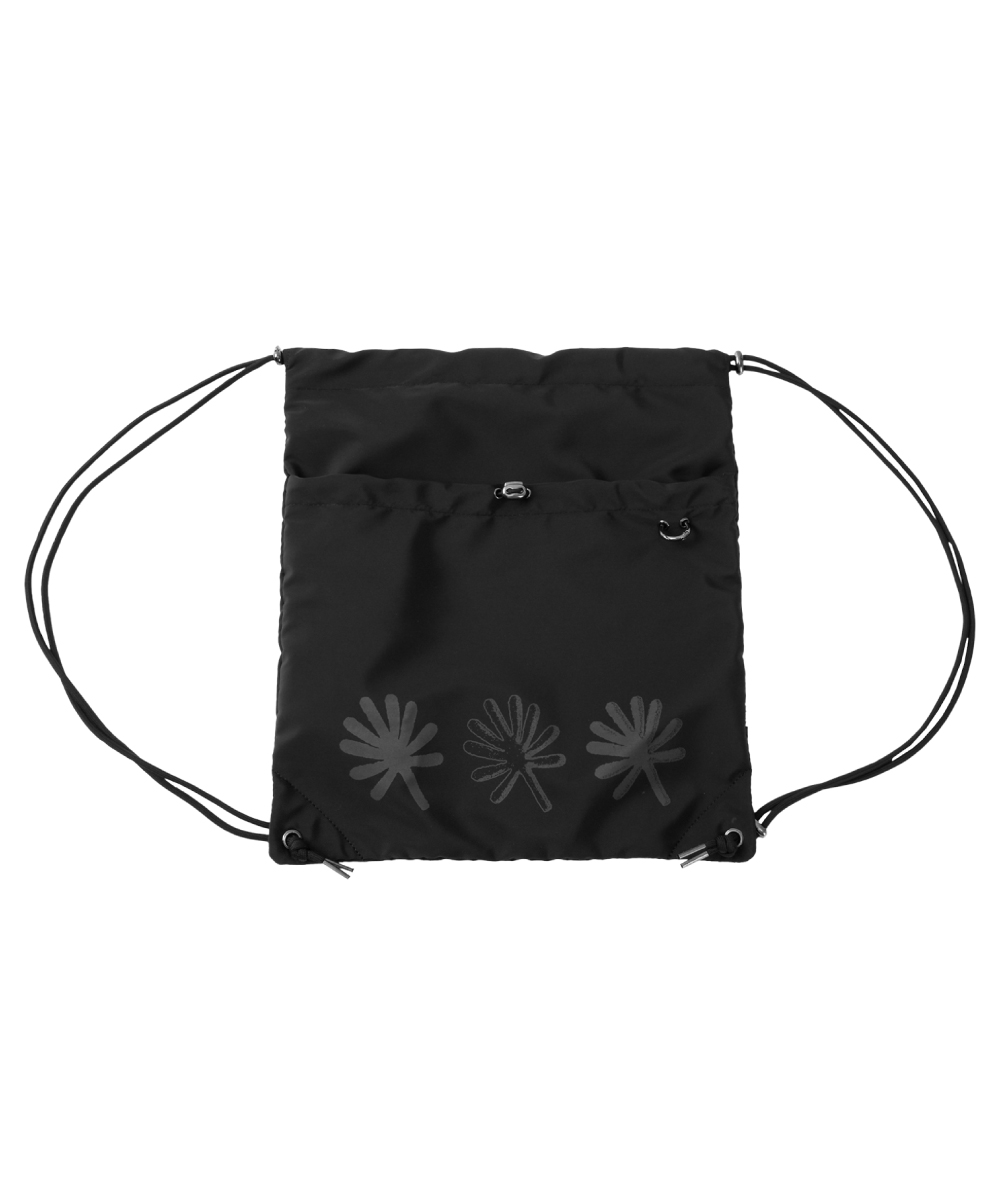 MUSINSA公式 | DANDEL DD layer symbol gym sack string bag (BLACK)