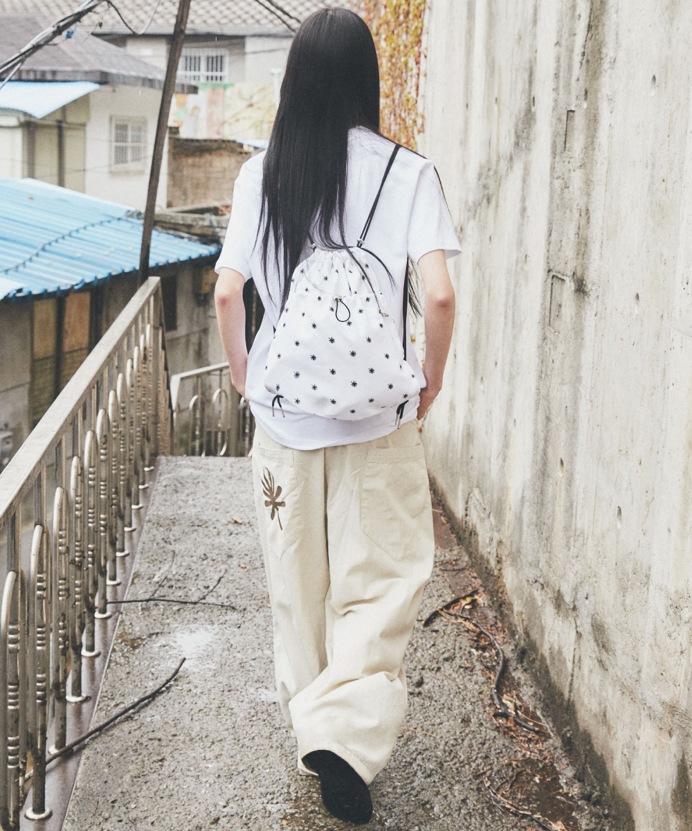 ★DANDEL★ DD dot symbol gym sack string bag WHITE MUSINSA | DANDEL DD dot symbol gym sack string bag (WHITE)