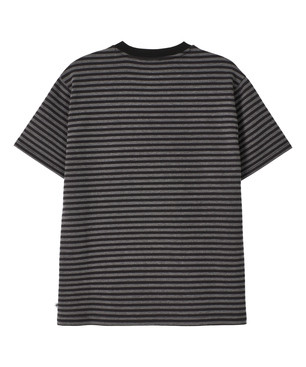 ★DANDEL★ DD murky stripe symbol tee CHARCOAL 단델(DANDEL) DD murky stripe symbol tee (CHARCOAL) - 사이즈