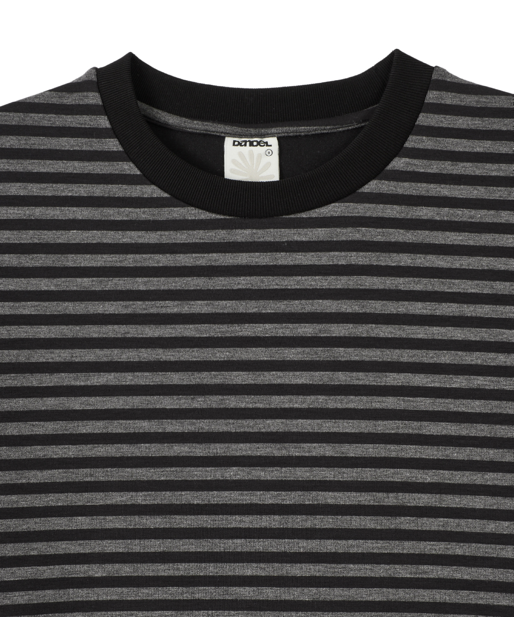 ★DANDEL★ DD murky stripe symbol tee CHARCOAL 단델(DANDEL) DD murky stripe symbol tee (CHARCOAL) - 사이즈
