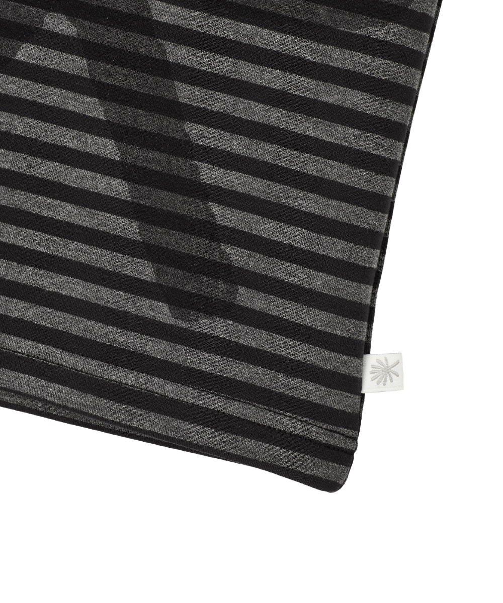 단델(DANDEL) DD murky stripe symbol tee (CHARCOAL) - 사이즈