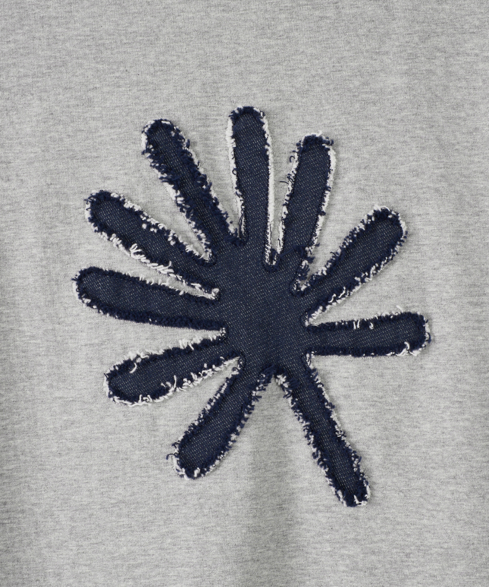 ★DANDEL★ DD echo applique tee GREY ☆DANDEL☆ DD echo applique tee GREY Texas Oversized