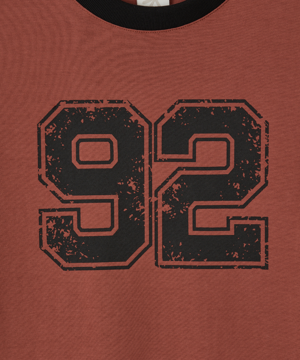 MUSINSA | DANDEL DD 92 cracked ringer tee (RED)