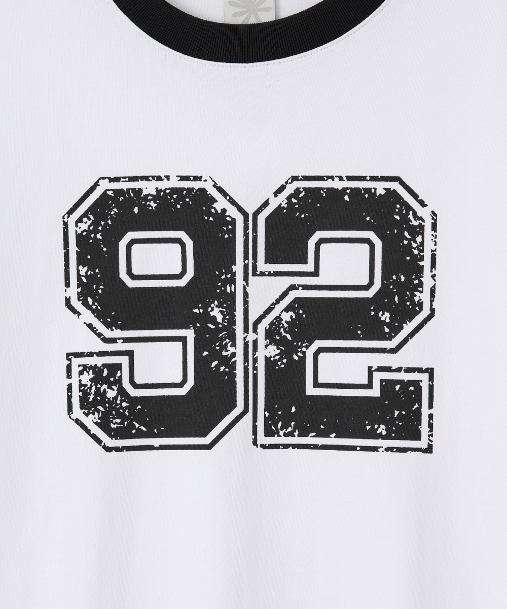 MUSINSA | DANDEL DD 92 cracked ringer tee (WHITE)