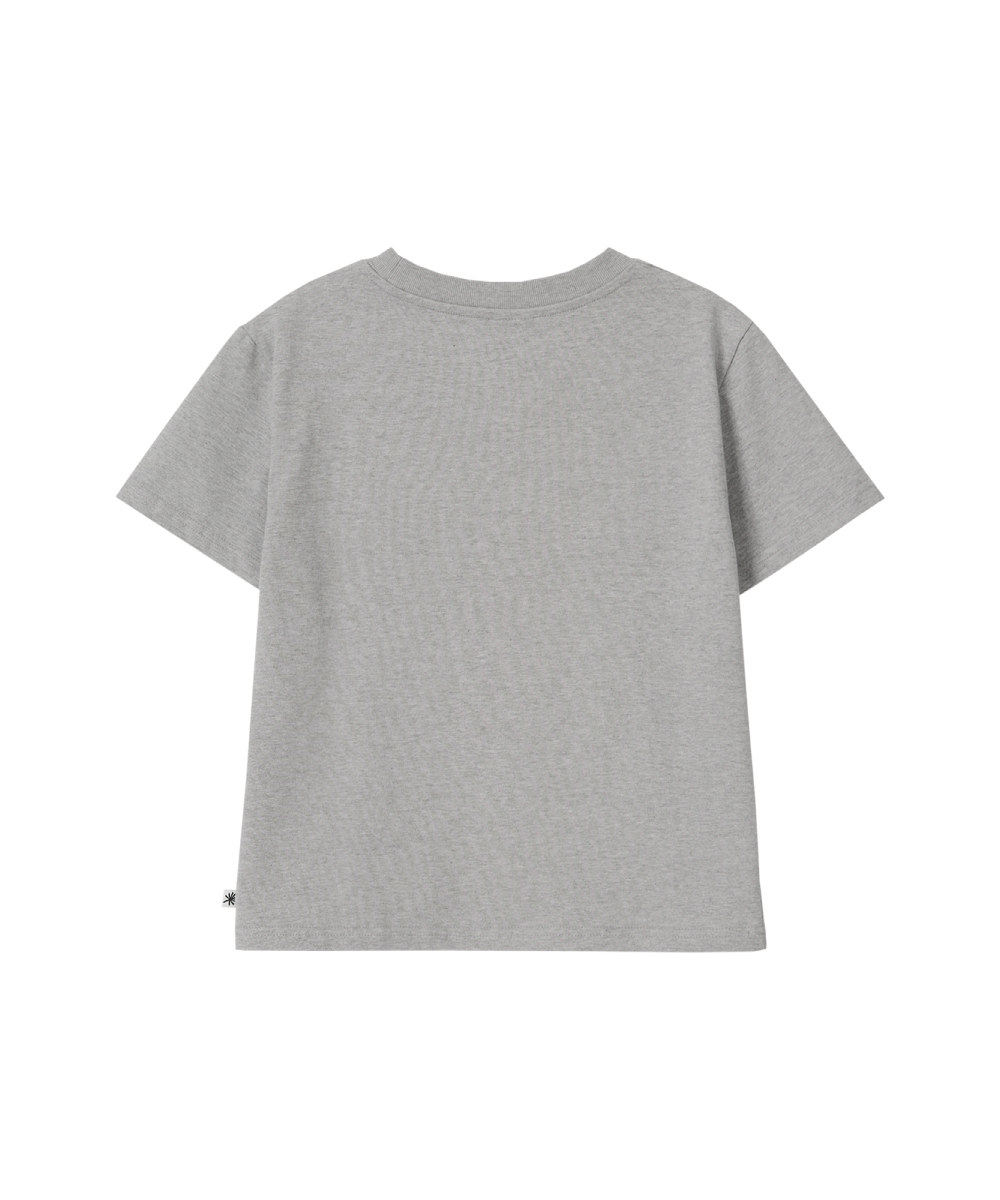 ★DANDEL★ DD symbol applique tee GREY MUSINSA | DANDEL DD echo applique tee (GREY)