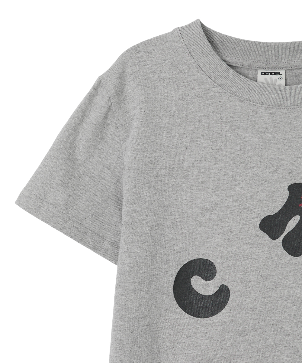 ★DANDEL★ DD echo applique tee GREY MUSINSA | DANDEL DD echo applique tee (GREY)
