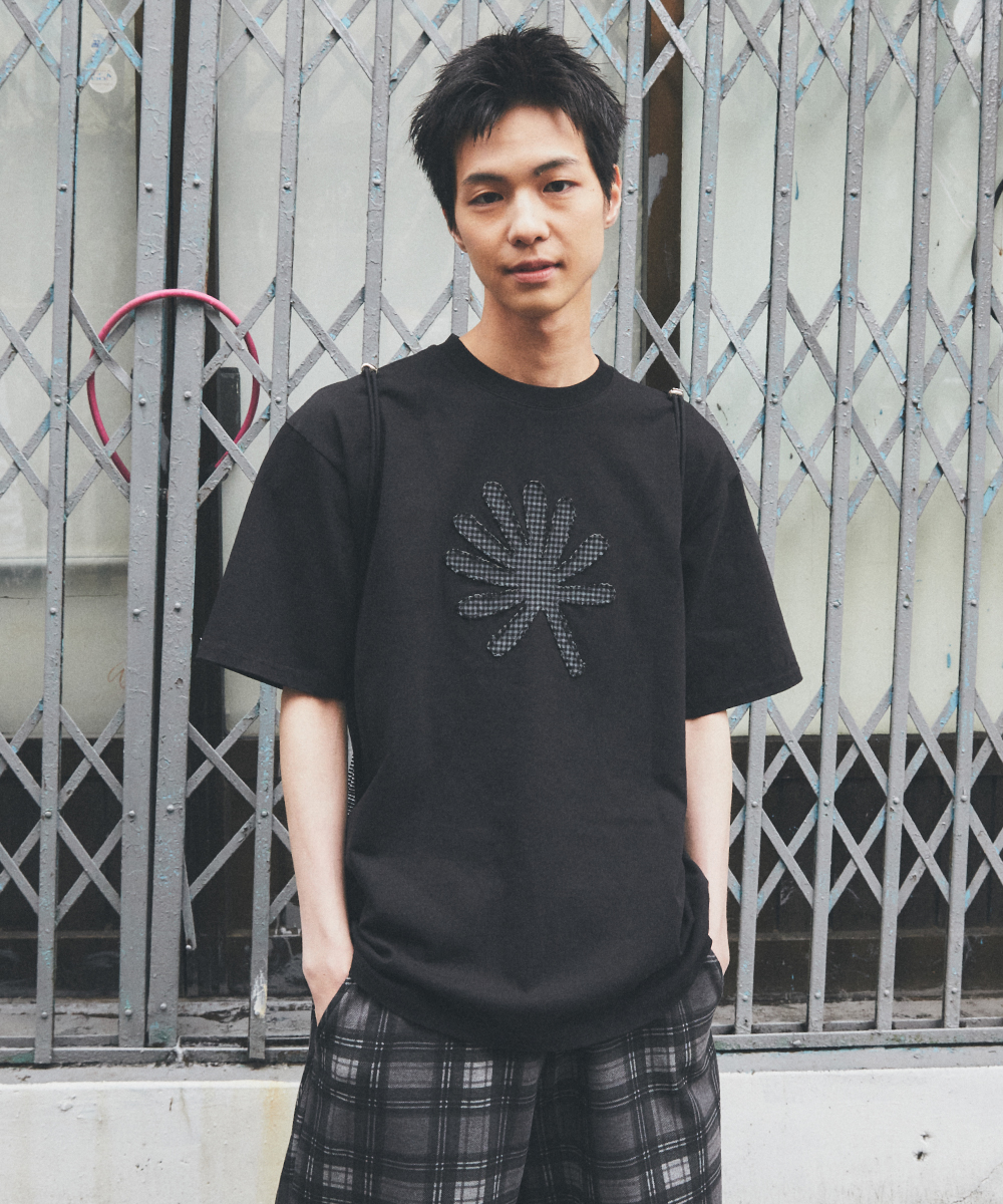 ★DANDEL★ DD symbol applique tee BLACK MUSINSA | DANDEL DD symbol applique tee (BLACK)