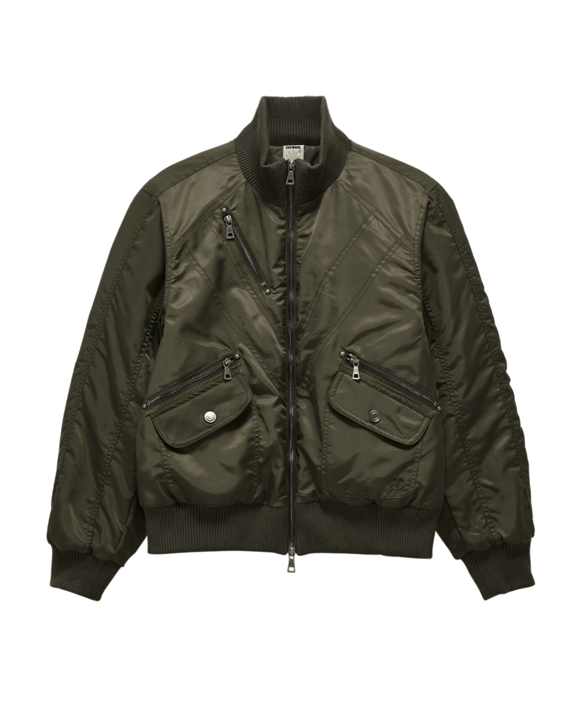 DANDEL] DD cropped studded MA-1 jacket (KHAKI) - DANDEL | 리켓