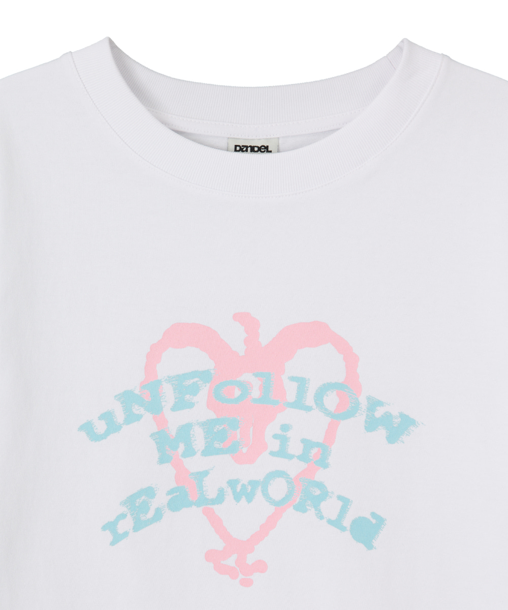 ★DANDEL★ DD unfollow me tee WHITE DANDEL | DD unfollow me tee (WHITE) - 2025 썸머 컬렉션