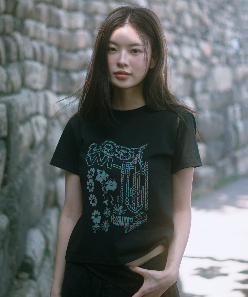 ★DANDEL★ DD lost wifi tee BLACK DANDEL | DD lost wifi tee - 블랙 여름 컬렉션